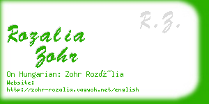 rozalia zohr business card